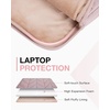 image:imageBAGSMART Laptop Case with Handle Puffy Padded Laptop Bag Sleeve for Women Portable MacBook AirPro Computer Case 1314 inch BeigePink