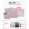 image:imageBAGSMART Laptop Case with Handle Puffy Padded Laptop Bag Sleeve for Women Portable MacBook AirPro Computer Case 1314 inch BeigePink