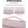image:imageBAGSMART Laptop Case with Handle Puffy Padded Laptop Bag Sleeve for Women Portable MacBook AirPro Computer Case 1314 inch BeigePink