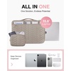image:imageBAGSMART Laptop Case with Handle Puffy Padded Laptop Bag Sleeve for Women Portable MacBook AirPro Computer Case 1314 inch BeigeWarm Gray