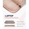 image:imageBAGSMART Laptop Case with Handle Puffy Padded Laptop Bag Sleeve for Women Portable MacBook AirPro Computer Case 1314 inch BeigeWarm Gray