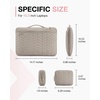 image:imageBAGSMART Laptop Case with Handle Puffy Padded Laptop Bag Sleeve for Women Portable MacBook AirPro Computer Case 1314 inch BeigeWarm Gray