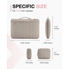 image:imageBAGSMART Laptop Case with Handle Puffy Padded Laptop Bag Sleeve for Women Portable MacBook AirPro Computer Case 1314 inch BeigeWarm Gray