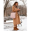 image:imageBAGSMART Laptop Sleeve 156 Inch Lightweight Laptop Bag Compatible with MacBook Pro 16 Inch156 Inch HPDellAcer AspireAsus Notebook Protective Case with Shoulder StrapPocketHandle GrayPinkShoulder Strap