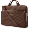 image:imageBAGSMART Laptop Sleeve 156 Inch Lightweight Laptop Bag Compatible with MacBook Pro 16 Inch156 Inch HPDellAcer AspireAsus Notebook Protective Case with Shoulder StrapPocketHandle GrayCoffee brown