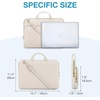 image:imageBAGSMART Laptop Sleeve 156 Inch Lightweight Laptop Bag Compatible with MacBook Pro 16 Inch156 Inch HPDellAcer AspireAsus Notebook Protective Case with Shoulder StrapPocketHandle GrayBeigeShoulder Strap