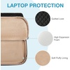 image:imageBAGSMART Laptop Sleeve 156 Inch Lightweight Laptop Bag Compatible with MacBook Pro 16 Inch156 Inch HPDellAcer AspireAsus Notebook Protective Case with Shoulder StrapPocketHandle GrayCoffee brown