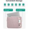 image:imageBAGSMART Laptop Sleeve Bag Compatible with MacBook AirPro 13133 inch Notebook Compatible with MacBook Pro 14 Inch MacBook Air M2 Sleeve 13 Inch Repellent Protective Case with Pocket PinkWarm Tan