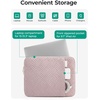 image:imageBAGSMART Laptop Sleeve Bag Compatible with MacBook AirPro 13133 inch Notebook Compatible with MacBook Pro 14 Inch MacBook Air M2 Sleeve 13 Inch Repellent Protective Case with Pocket PinkCoffee Brown
