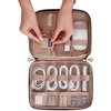 image:imageBAGSMART Large Electronics Travel Organizer Case for Women Pink  Travel Essentials Cord Organizer Cable Organizer Bag Travel Accessories for WomenAPink