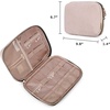 image:imageBAGSMART Large Electronics Travel Organizer Case for Women Pink  Travel Essentials Cord Organizer Cable Organizer Bag Travel Accessories for WomenAPink