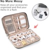 image:imageBAGSMART Large Electronics Travel Organizer Case for Women Pink  Travel Essentials Cord Organizer Cable Organizer Bag Travel Accessories for WomenBBlack
