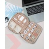 image:imageBAGSMART Large Electronics Travel Organizer Case for Women Pink  Travel Essentials Cord Organizer Cable Organizer Bag Travel Accessories for WomenCBeige