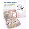 image:imageBAGSMART Large Electronics Travel Organizer Case for Women Pink  Travel Essentials Cord Organizer Cable Organizer Bag Travel Accessories for WomenFWarm Grey