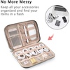 image:imageBAGSMART Large Electronics Travel Organizer Case for Women Pink  Travel Essentials Cord Organizer Cable Organizer Bag Travel Accessories for WomenGGrey