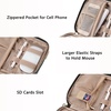 image:imageBAGSMART Large Electronics Travel Organizer Case for Women Pink  Travel Essentials Cord Organizer Cable Organizer Bag Travel Accessories for WomenGGrey