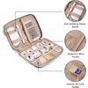 image:imageBAGSMART Large Electronics Travel Organizer Case for Women Pink  Travel Essentials Cord Organizer Cable Organizer Bag Travel Accessories for WomenGGrey