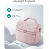 image:imageBAGSMART Lunch Bag Women Double Deck Insulated Lunch Box Quilted Puffer Lunch Tote Leakproof Durable amp Reusable Large Lunch Cooler For Work Picnic Travel Meal Prep Dark PinkLight Blue