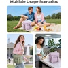 image:imageBAGSMART Lunch Bag Women Double Deck Insulated Lunch Box Quilted Puffer Lunch Tote Leakproof Durable amp Reusable Large Lunch Cooler For Work Picnic Travel Meal Prep Dark PinkLavender Purple