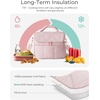 image:imageBAGSMART Lunch Bag Women Double Deck Insulated Lunch Box Quilted Puffer Lunch Tote Leakproof Durable amp Reusable Large Lunch Cooler For Work Picnic Travel Meal Prep Dark PinkPrintLeopard