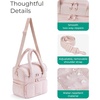 image:imageBAGSMART Lunch Bag Women Double Deck Insulated Lunch Box Quilted Puffer Lunch Tote Leakproof Durable amp Reusable Large Lunch Cooler For Work Picnic Travel Meal Prep Dark PinkTeal