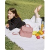 image:imageBAGSMART Lunch Bag Women Double Deck Insulated Lunch Box Quilted Puffer Lunch Tote Leakproof Durable amp Reusable Large Lunch Cooler For Work Picnic Travel Meal Prep Dark PinkCoffee Brown