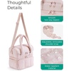 image:imageBAGSMART Lunch Bag Women Double Deck Insulated Lunch Box Quilted Puffer Lunch Tote Leakproof Durable amp Reusable Large Lunch Cooler For Work Picnic Travel Meal Prep Dark PinkCamel