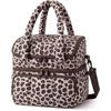 image:imageBAGSMART Lunch Bag Women Double Deck Insulated Lunch Box Quilted Puffer Lunch Tote Leakproof Durable amp Reusable Large Lunch Cooler For Work Picnic Travel Meal Prep Dark PinkPrintLeopard