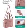 image:imageBAGSMART Lunch Bag Women Large Lunch Box Insulated Tote Bag with MultiPockets Quilted Puffy Tote for Work Outdoors01Dusky Pink