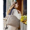 image:imageBAGSMART Lunch Bag Women Large Lunch Box Insulated Tote Bag with MultiPockets Quilted Puffy Tote for Work Outdoors02Brown
