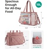 image:imageBAGSMART Lunch Bag Women Large Lunch Box Insulated Tote Bag with MultiPockets Quilted Puffy Tote for Work Outdoors05Gray