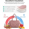 image:imageBAGSMART Lunch Bag Women Large Lunch Box Insulated Tote Bag with MultiPockets Quilted Puffy Tote for Work Outdoors06Baby Pink