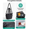 image:imageBAGSMART Lunch Bag Women Small Insulated Tote with Lunch Compartment Quilted Lightweight Puffy Tote Bag for Work Travel Outdoor Black01Black