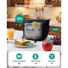 image:imageBAGSMART Lunch Bag Women Small Insulated Tote with Lunch Compartment Quilted Lightweight Puffy Tote Bag for Work Travel Outdoor Black04Green
