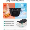 image:imageBAGSMART Lunch Bag Women Small Insulated Tote with Lunch Compartment Quilted Lightweight Puffy Tote Bag for Work Travel Outdoor Black05Beige