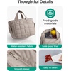 image:imageBAGSMART Lunch Bag for Women Small Cute Leopard Print Quilted Lunch Box Insulated Lightweight Leakproof Durable amp Reusable Tote Bag for Work Travel Outdoor PicnicCrimson Purple