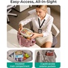 image:imageBAGSMART Lunch Bag for Women Small Cute Leopard Print Quilted Lunch Box Insulated Lightweight Leakproof Durable amp Reusable Tote Bag for Work Travel Outdoor PicnicForest Green