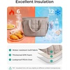 image:imageBAGSMART Lunch Bag for Women Small Cute Leopard Print Quilted Lunch Box Insulated Lightweight Leakproof Durable amp Reusable Tote Bag for Work Travel Outdoor PicnicLavender Purple
