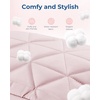 image:imageBAGSMART Makeup Bag Travel Makeup Bag Cute Puffy Make Up Bag Wideopen Cosmetic Bags for Women Small Makeup Pouch for Travel Essentials Toiletries Accessories BlackBPink