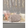 image:imageBAGSMART Makeup Bag Travel Makeup Bag Cute Puffy Make Up Bag Wideopen Cosmetic Bags for Women Small Makeup Pouch for Travel Essentials Toiletries Accessories BlackECamel