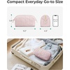 image:imageBAGSMART Makeup Bag Travel Toiletry Bag Puffy Padded Make Up Bags for Women Makeup Organizer Case Wideopen Pouch Purse Travel Essentials Toiletries Accessories Brushes Apricot Pink22Sky Blue