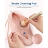 image:imageBAGSMART Makeup Brush Holder Bag Travel Small Makeup Bag for Purse Make Up Brush Bag Case Cosmetic Bag Silicone Soft Portable Face Brushes Travel Essentials Organizer Holder Pink