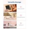 image:imageBAGSMART Makeup Brush Holder Bag Travel Small Makeup Bag for Purse Make Up Brush Bag Case Cosmetic Bag Silicone Soft Portable Face Brushes Travel Essentials Organizer Holder Pink