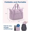 image:imageBAGSMART Personal Item Travel Bag For Spirit Airlines 23L Lightweight Gym Bag for Women Foldable Duffle Bag Weekender Overnight Bag for Travel GymPurple