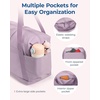image:imageBAGSMART Personal Item Travel Bag For Spirit Airlines 23L Lightweight Gym Bag for Women Foldable Duffle Bag Weekender Overnight Bag for Travel GymPurple