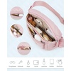 image:imageBAGSMART Puffy Fanny Packs for Women Crossbody Belt Bag with Adjustable Strap Quilted Waist Pack Purse for Traveling Shopping Workout2Pink