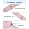 image:imageBAGSMART Puffy Fanny Packs for Women Crossbody Belt Bag with Adjustable Strap Quilted Waist Pack Purse for Traveling Shopping Workout2Pink