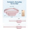 image:imageBAGSMART Puffy Fanny Packs for Women Crossbody Belt Bag with Adjustable Strap Quilted Waist Pack Purse for Traveling Shopping Workout2Pink