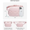 image:imageBAGSMART Puffy Fanny Packs for Women Crossbody Belt Bag with Adjustable Strap Quilted Waist Pack Purse for Traveling Shopping WorkoutPink