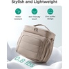 image:imageBAGSMART Puffy Insulated Lunch Bag Lightweight Large 14L Double Deck Lunch Box for Women Soft Cooler Tote for Office Work Travel Camping with Stretch Side Pockets Fits 40 oz Bottle PinkPink